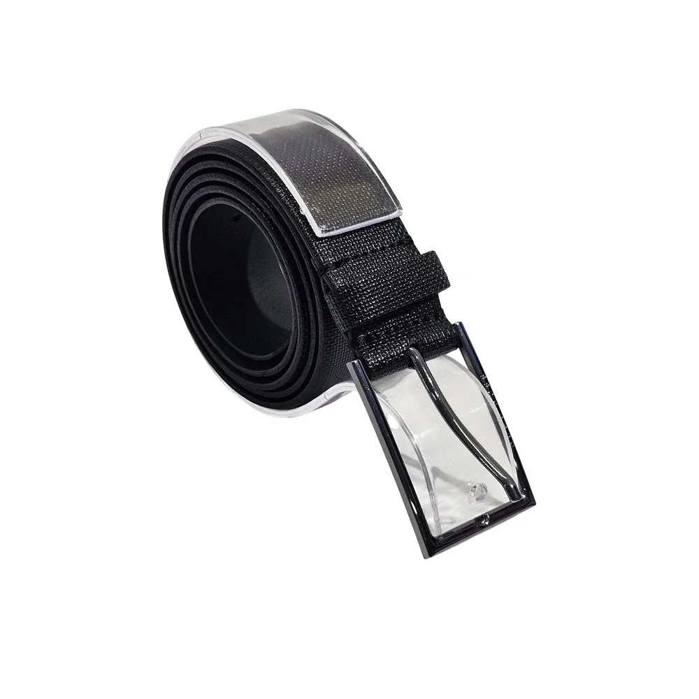 Hugo Boss Carmello-S Belt Mens 36 Black Cow Skin Leather Textured 50262032 Lux